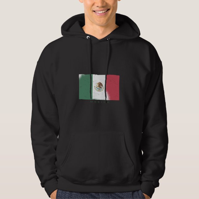 Moletom Bandeira do México Estilo Grunge (Frente)