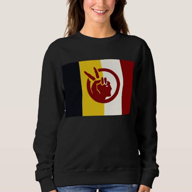 Moletom bandeira do Movimento Indígena Americano (Frente)