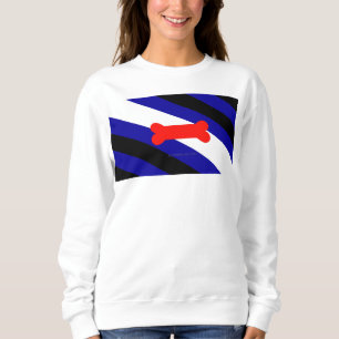 Moletom Bandeira do orgulho canino da SlipperyJoe expressa