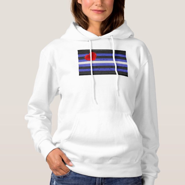 Moletom Bandeira do orgulho de couro de SlipperyJoe azul r (Frente)