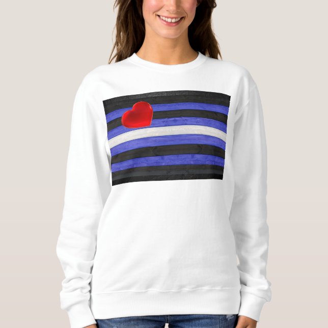 Moletom Bandeira do orgulho de couro de SlipperyJoe azul r (Frente)