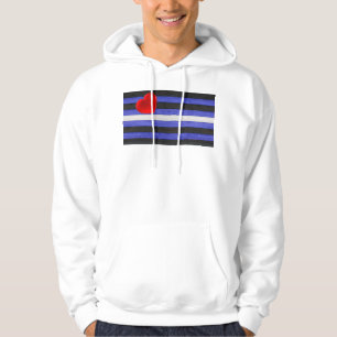 Moletom bandeira do orgulho de couro SlipperyJoe's preta a