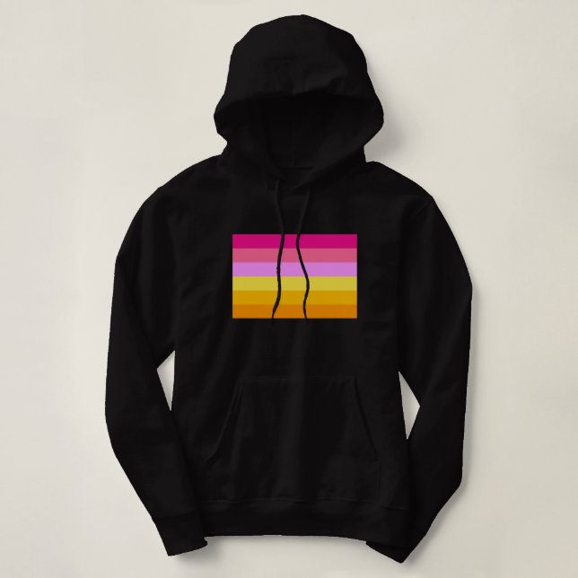 Moletom Bandeira do Orgulho Lésbico (Amanhecer) (Frente do Design)