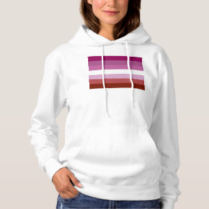 Moletom bandeira do orgulho lésbico feminino da SlipperyJo
