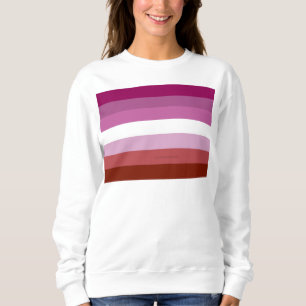 Moletom bandeira do orgulho lésbico feminino da SlipperyJo