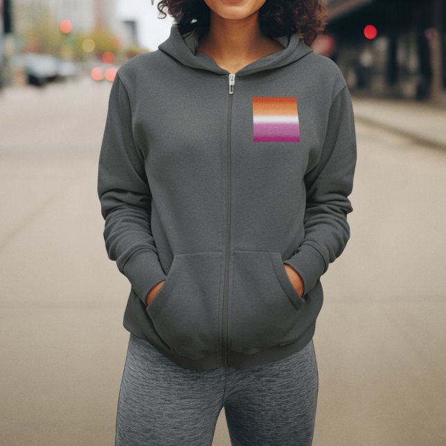 Moletom Bandeira do Orgulho Lésbico Gradiente - Bandeira L (Criador carregado)