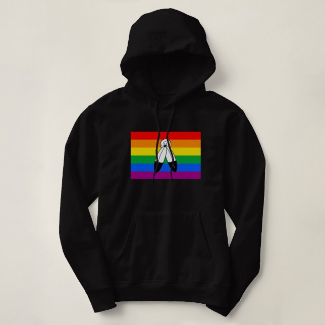 Moletom Bandeira do Orgulho LGBTQ+ Two-Spirit (Frente do Design)