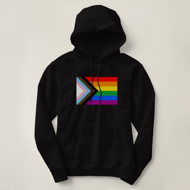 Moletom Bandeira do Orgulho Progressivo LGBTQ+ (Frente do Design)