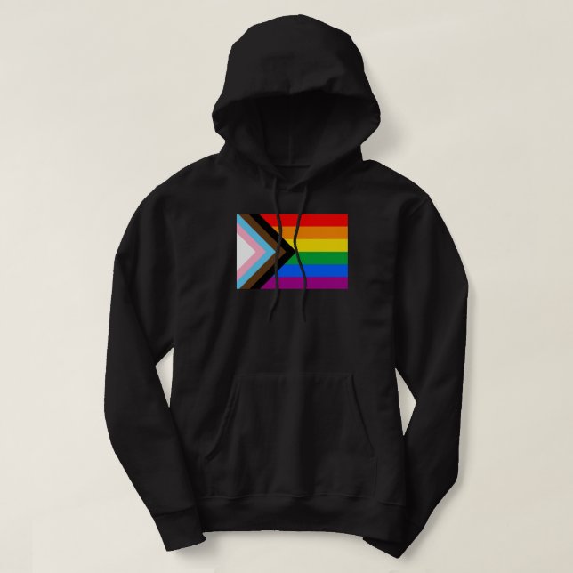 Moletom Bandeira do Orgulho Progressivo LGBTQ+ (Frente do Design)
