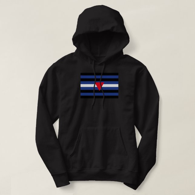 Moletom Bandeira do Orgulho Queer de Couro (Frente do Design)