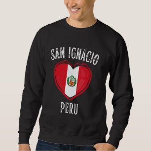 Moletom Bandeira do Peru Coração Cidade de San Ignacio