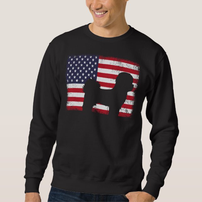 Moletom Bandeira do quarto Shih Tzu Usa (Frente)