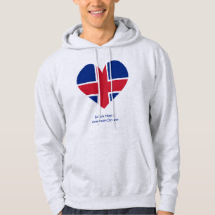 Moletom Bandeira do Reino Unido Coração - Presente de Amor