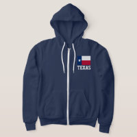 Bandeira do Texas: zipper hoodie para homens