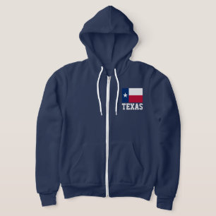 Moletom Bandeira do Texas: zipper hoodie para homens