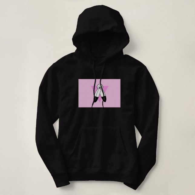 Moletom Bandeira do Triângulo Rosa Two-Spirit (Frente do Design)