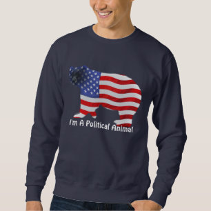 Moletom BANDEIRA dos E.U. & roupa engraçado animal