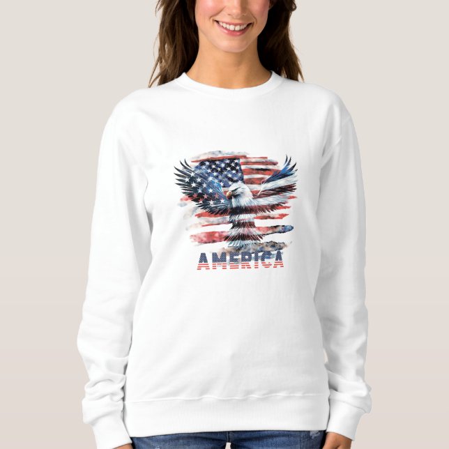 Moletom Bandeira dos Estados Unidos. América (Frente)
