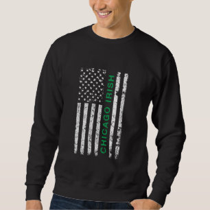 Moletom Bandeira dos EUA Irlanda Americano Irlandês Chicag