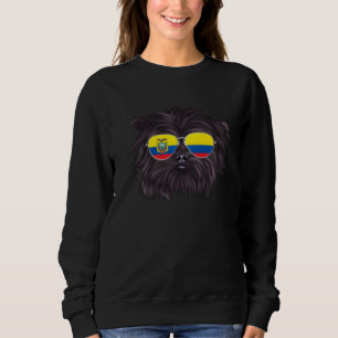 Moletom Bandeira Equatoriana Affenpinscher Cão Bolso Equad