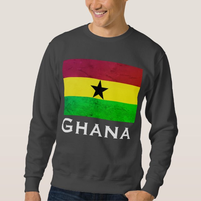 Moletom Bandeira Gana (África Ocidental) - Accra, Kumasi,  (Frente)