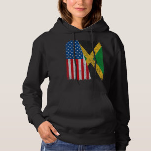 Moletom Bandeira jamaicana americana Half USA Jamaica Root