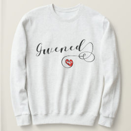 Moletom Bandeira levantada em coração, Vannes, bretão, Bre