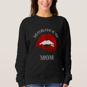 Moletom Bandeira Marroquina Feminina Marrocos Mãe Lábio Or
