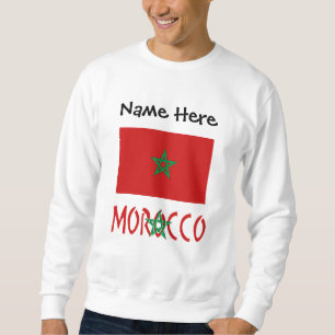 Moletom Bandeira Marroquina Personalizada Nome