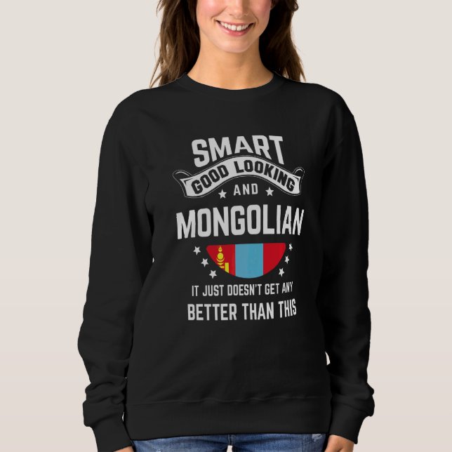 Moletom Bandeira Mongol Orgulho Nativo  Mongólia Raízes Mo (Frente)
