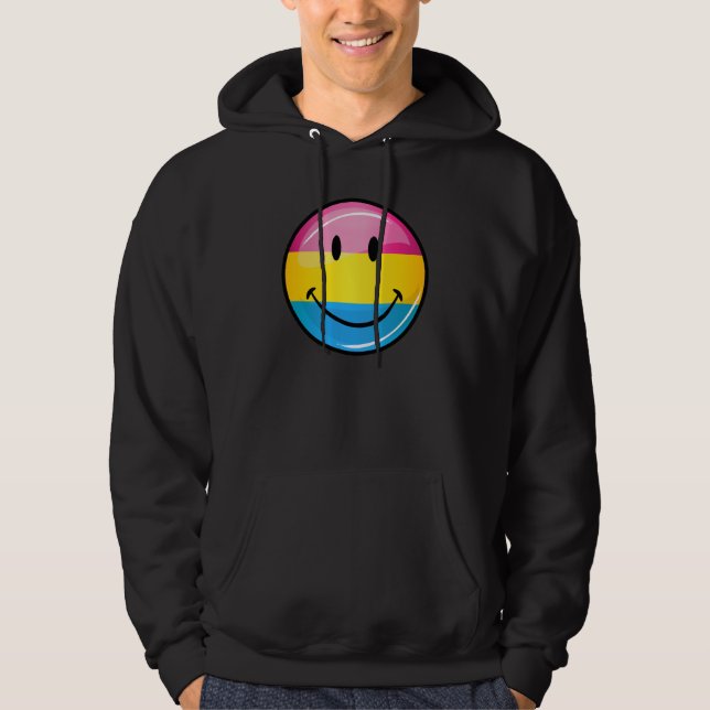 Moletom Bandeira Pansexual de sorriso do orgulho (Frente)