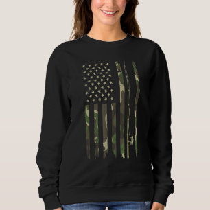 Moletom Bandeira Patriótica Camo-Americana Com Arco De Pes
