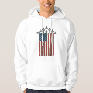 Moletom Bandeira Patriótica de Avião de Combate Desenho de