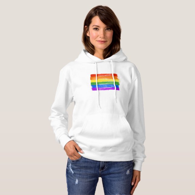Moletom BANDEIRA PINTADA do ORGULHO de LGBTQ - cópia - (Frente Completa)