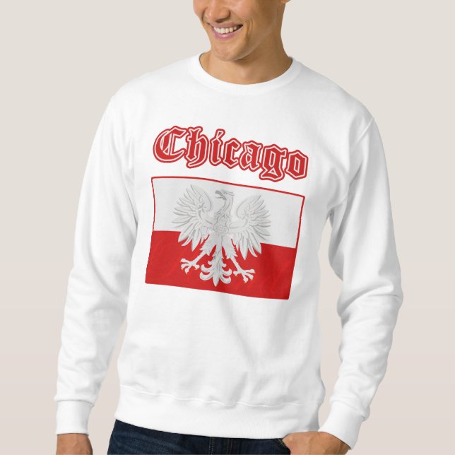 Moletom Bandeira polonesa de Chicago (Frente)