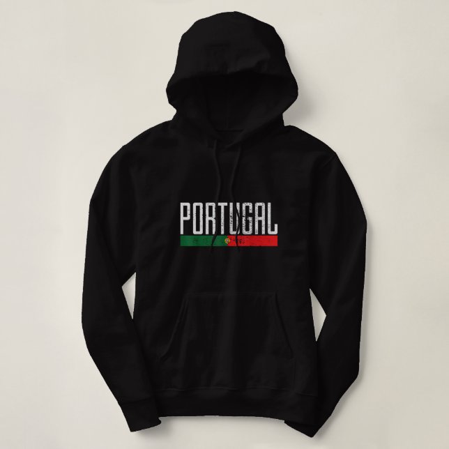 Moletom Bandeira Portuguesa Na Bola De Futebol Portugal J (Frente do Design)