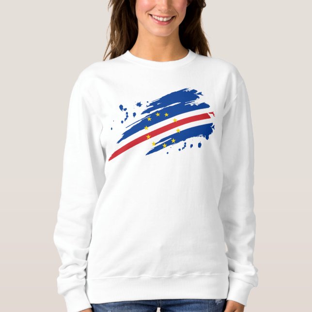 Moletom Bandeira Rasgada de Cabo Verde (Frente)