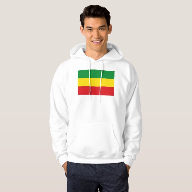 Moletom Bandeira Rastafarian Rasta Etiópia (Frente Completa)