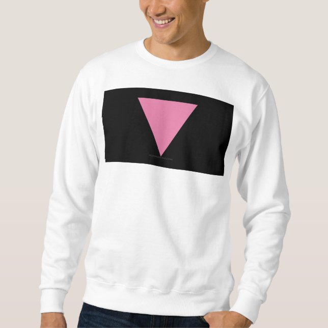 Moletom bandeira triângulo rosa SlipperyJoe's símbolo rosa (Frente)