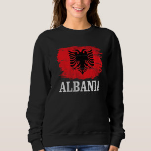 Moletom Bandeira Vintage da Albânia Para Albaneses