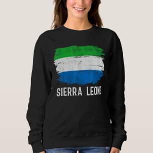 Moletom Bandeira Vintage da Serra Leoa Para Serra-Leonês
