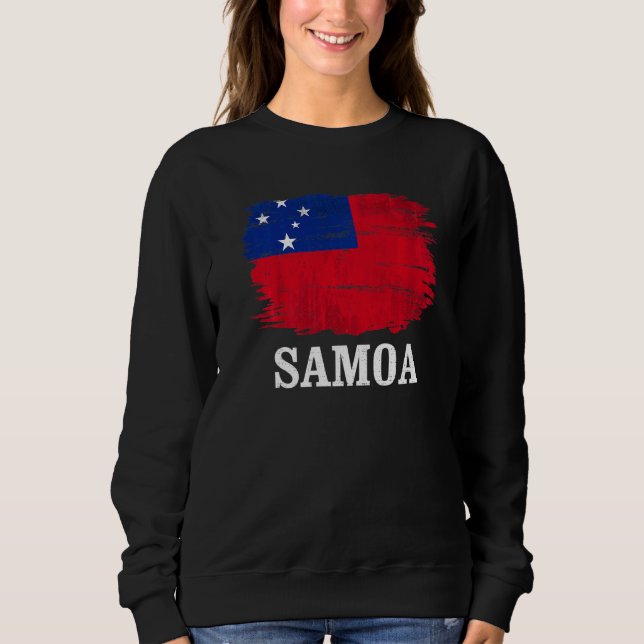 Moletom Bandeira Vintage Samoa Para Samoano (Frente)
