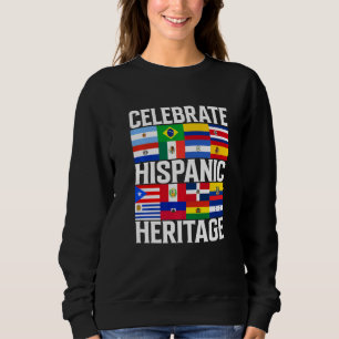 Moletom Bandeiras de países latinos Celebram o Mês da Hera