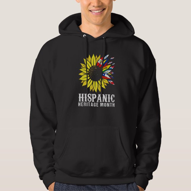 Moletom Bandeiras de Países Latinos do Sol Florescente da  (Frente)