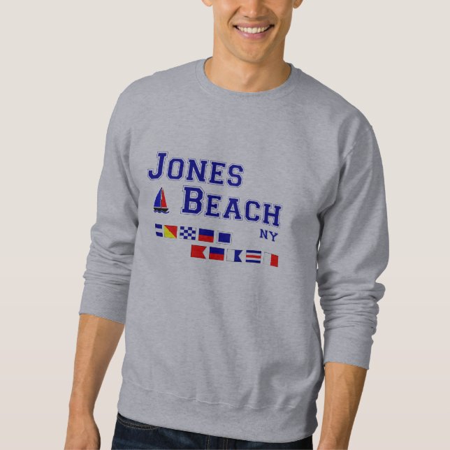 Moletom Bandeiras de sinal da praia NY de Jones (Frente)