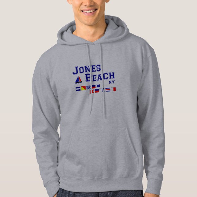 Moletom Bandeiras de sinal da praia NY de Jones (Frente)
