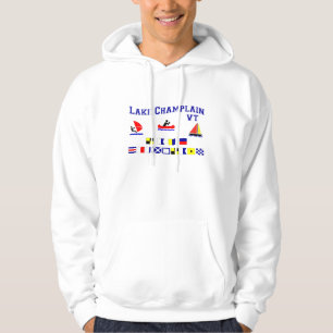 Moletom Bandeiras de sinal do VT de Champlain do lago