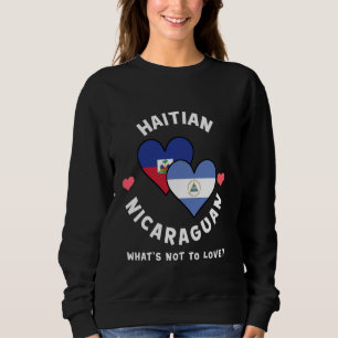 Moletom Bandeiras do Coração Haitiano Nicaraguense O Que N
