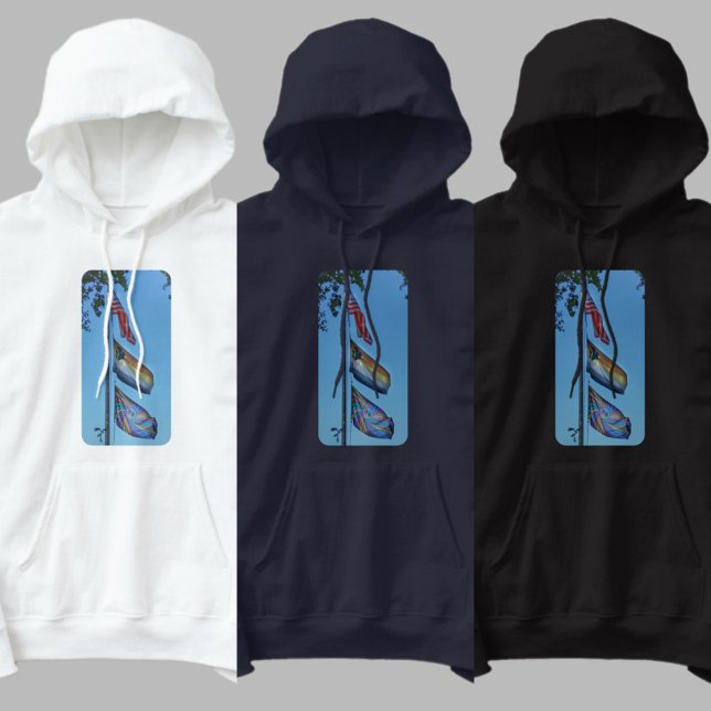 Moletom Bandeiras do Orgulho EUA Rainbow Peace Bear Irmand (Criador carregado)