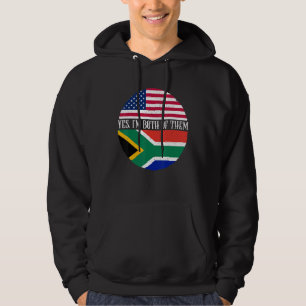 Moletom Bandeiras dos EUA e da África do Sul Sim, eu sou a